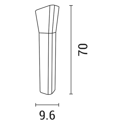 ΚΟΛΩΝΑΚΙ ΔΑΠΕΔΟΥ ΤΕΤΡΑΓΩΝΟ Ε27 96X96X700 IP54 ΓΚΡΙ ARTE ILLUMINA