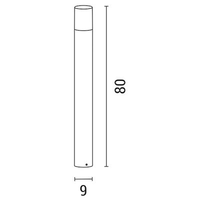 ΚΟΛΩΝΑΚΙ ΔΑΠΕΔΟΥ ΑΛΟΥΜΙΝΙΟΥ E27 Φ90X800 IP54 ΓΡΑΦΙΤΗ ARTE ILLUMINA