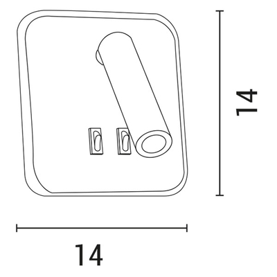 ΑΠΛΙΚΑ ΚΡΕΒΑΤΙΟΥ ΑΝΑΓΝΩΣΗΣ 11W & 3W LED 3000K ΛΕΥΚΟ ARTE ILLUMINA IRIS 2