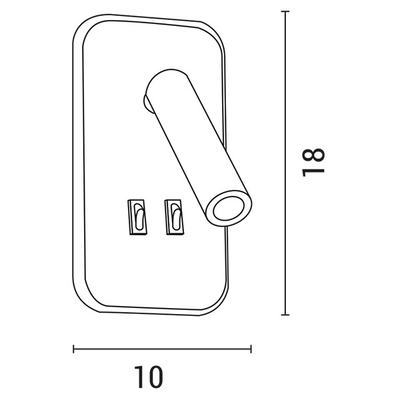 ΑΠΛΙΚΑ ΚΡΕΒΑΤΙΟΥ ΑΝΑΓΝΩΣΗΣ 11W & 3W LED 3000K ΛΕΥΚΟ ARTE ILLUMINA IRIS 3