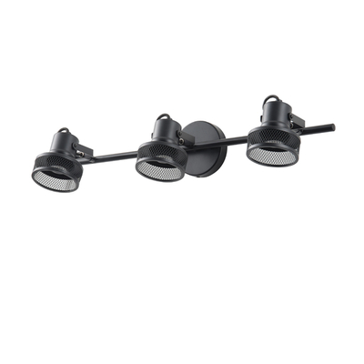 ΣΠΟΤ ΟΡΟΦΗΣ ΤΡΙΠΛΟ ΜΕ ΔΙΧΤΥ GU10 640X100X300mm ΜΑΥΡΟ ARTE ILLUMINA SOLUN