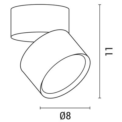 ΦΩΤΙΣΤΙΚΟ ΟΡΟΦΗΣ ΚΙΝΗΤΟ ΚΥΛΙΝΔΡΟΣ LED 15W 4000K ΜΑΥΡΟ PLUS ARTE ILLUMINA ROTONDO