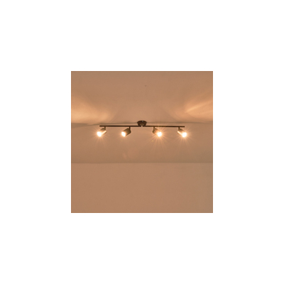 ΣΠΟΤ ΜΕΤΑΛΛΙΚΟ 4ΦΩΤΟ 4XGU10  Max 7W 790X80X165mm ΜΑΥΡΟ ARTE ILLUMINA OLYMP