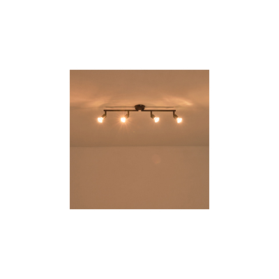 ΣΠΟΤ ΚΙΝΗΤΟ 4ΦΩΤΟ  ΜΕΤΑΛΛΙΚΟ Max 7W 4XGU10 600X80X130mm ΜΑΥΡΟ ARTE ILLUMINA VORRAS