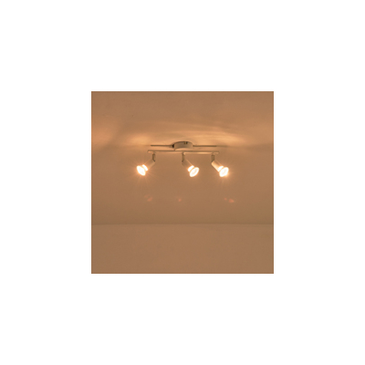 ΣΠΟΤ ΚΙΝΗΤΟ 3ΦΩΤΟ ΜΕΤΑΛΛΙΚΟ Max 7W ΛΕΥΚΟ 3XGU10 300X80X125mm ARTE ILLUMINA VORRAS