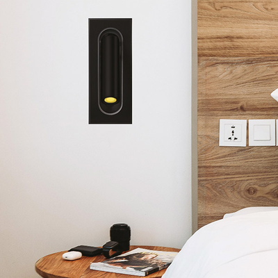 ΑΠΛΙΚΑ ΤΟΙΧΟΥ ΑΛΟΥΜΙΝΙΟΥ ΧΩΝΕΥΤΗ LED 3W 3000Κ Α170 ΜΑΥΡΗ ARTE ILLUMINA