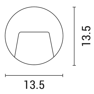 ΦΩΤΙΣΤΙΚΟ ΤΟΙΧΟΥ SLIM LED 3W IP65 230V 3000K Φ135mm ΓΚΡΙ PRO ARTE ILLUMINA