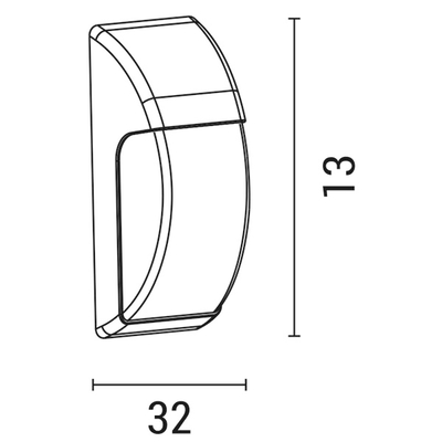 ΦΩΤΙΣΤΙΚΟ ΤΟΙΧΟΥ SLITE LED 12W IP65 230V 320X130mm ΛΕΥΚΟ PRO ARTE ILLUMINA