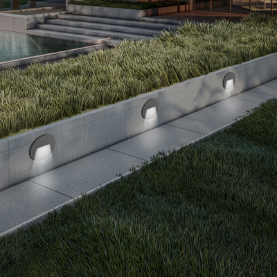 ΦΩΤΙΣΤΙΚΟ ΤΟΙΧΟΥ SLIM LED 3W IP65 230V 4000K Φ135mm ΓΡΑΦΙΤΗΣ PRO ARTE ILLUMINA