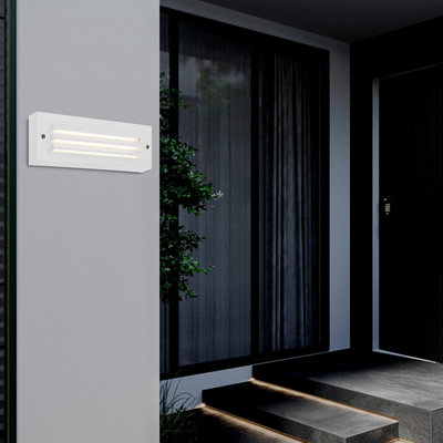 ΦΩΤΙΣΤΙΚΟ ΤΟΙΧΟΥ ΜΕ ΓΡΙΛΙΕΣ LED 6W 255X42X90 3CCT IP65 ΛΕΥΚΟ ARTE ILLUMINA SENARIO