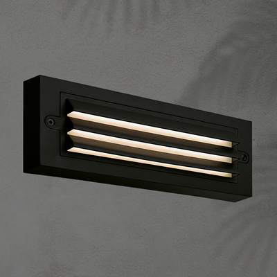 ΦΩΤΙΣΤΙΚΟ ΤΟΙΧΟΥ ΜΕ ΓΡΙΛΙΕΣ LED 6W 255X42X90 3CCT IP65 ΜΑΥΡΟ ARTE ILLUMINA SENARIO