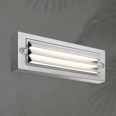 ΦΩΤΙΣΤΙΚΟ ΤΟΙΧΟΥ ΜΕ ΓΡΙΛΙΕΣ LED 6W 255X42X90 3CCT IP65 ΓΚΡΙ ARTE ILLUMINA SENARIO