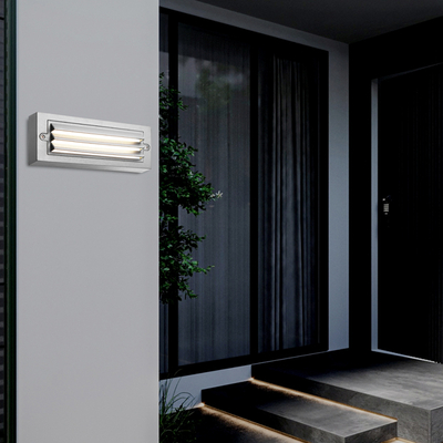 ΦΩΤΙΣΤΙΚΟ ΤΟΙΧΟΥ ΜΕ ΓΡΙΛΙΕΣ LED 6W 255X42X90 3CCT IP65 ΓΚΡΙ ARTE ILLUMINA SENARIO