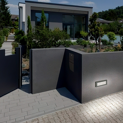 ΦΩΤΙΣΤΙΚΟ ΤΟΙΧΟΥ LED 6W 255X30X90 3CCT IP65 ΜΑΥΡΟ  ARTE ILLUMINA SENARIO