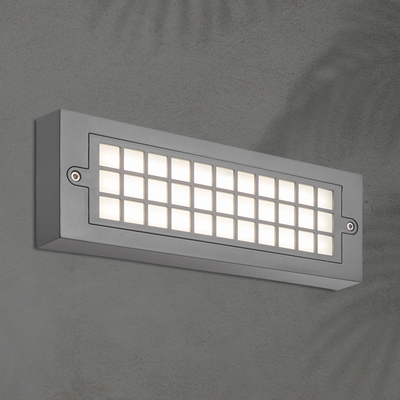 ΦΩΤΙΣΤΙΚΟ ΤΟΙΧΟΥ  LED 6W 255X30X90 3CCT IP65 ΓΚΡΙ  ARTE ILLUMINA SENARIO