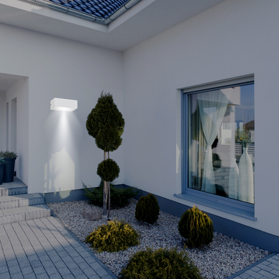 ΦΩΤΙΣΤΙΚΟ ΤΟΙΧΟΥ LED 12W 230X90X100 3CCT IP65 ΛΕΥΚΟ ARTE ILLUMINA LIMA