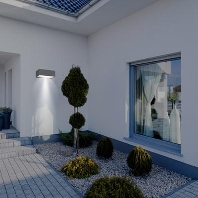 ΦΩΤΙΣΤΙΚΟ ΤΟΙΧΟΥ LED 12W 230X90X100 3CCT IP65 ΓΡΑΦΙΤΗΣ ARTE ILLUMINA LIMA