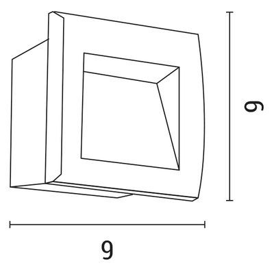 ΦΩΤΙΣΤΙΚΟ ΧΩΝΕΥΤΟ LED 3W IP54 220-240V 90X90X70mm ΜΑΥΡΟ PRO ARTE ILLUMINA