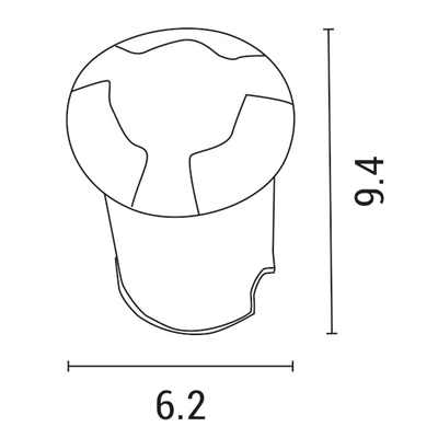 ΦΩΤΙΣΤΙΚΟ ΔΑΠΕΔΟΥ ΕΞΩΤΕΡΙΚΟ 3F LED 3W IP65 85-265V Φ62mm ΜΑΥΡΟ PRO ARTE ILLUMINA
