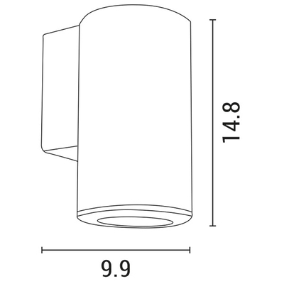ΑΠΛΙΚΑ ΤΟΙΧΟΥ ΣΤΡΟΓΓΥΛΗ DOWN ΠΛΑΣΤΙΚΗ GU10 ΑΝΤΙΚΕ ΧΑΛΚΟΥ ARTE ILLUMINA