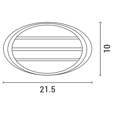 ΑΠΛΙΚΑ ΤΟΙΧΟΥ OBAΛ ΑΛΟΥΜΙΝΙΟΥ ΓKPI ΜΕ ΓΡΙΛΙΕΣ ARTE ILLUMINA
