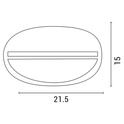 ΑΠΛΙΚΑ ΤΟΙΧΟΥ OBAΛ ΑΛΟΥΜΙΝΙΟΥ ΓKPI ΜΕ ΚΑΛΥΠΤΡΟ ARTE ILLUMINA