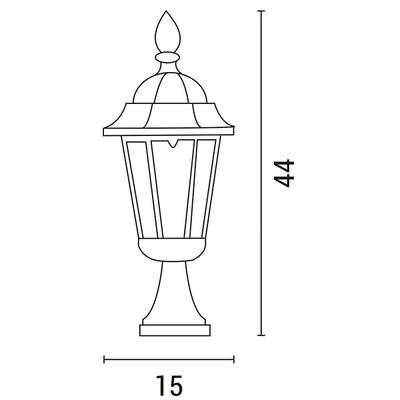 ΚΟΛΩΝΑΚΙ ΔΑΠΕΔΟΥ ΑΛΟΥΜΙΝΙΟΥ ΤΕΤΡΑΓΩΝΟ ΜΑΥΡΟ E27 ARTE ILLUMINA