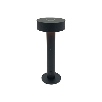 Inlight Rechargeable LED 2W 3CCT Touch Table Lamp Black D:22x9cm (3053-Black)
