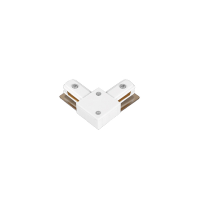InLight Σύνδεσμος L Λευκός Μονοφασικής Ράγας (TC1-029-WH)