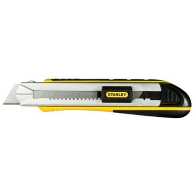 Φαλτσέτα πλαστική FATMAX 25mm με φαρδιά λάμα σε blister, μεταλλικός οδηγός. Αφαιρούμενος τεμαχιστής λάμας καθιστά γρήγορη και ασφαλή την αφαίρεση του φθαρμένου τμήματος. Περιέκτης για έως 4 λάμες. Στιγμιαία αντικατάσταση λάμας. / 0-10-486