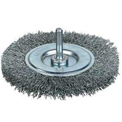 Συρματόβουρτσα ίσια inox με άξονα 6mm, 100mm/G100 / 0978