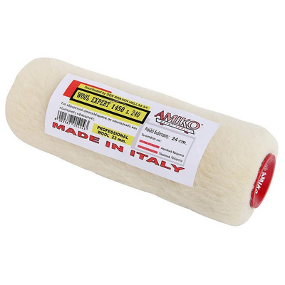 Ρολό γούνα AMIKO WOOL EXPERT 24cm από φυσική τρίχα σε πλαστικά και ακρυλικά χρώματα / 14502400
