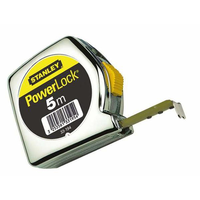 Μέτρο POWERLOCK με κέλυφος ABS, χωρίς τρύπα στο κλιπ και λάμα 19mm - 5m / 1-33-191