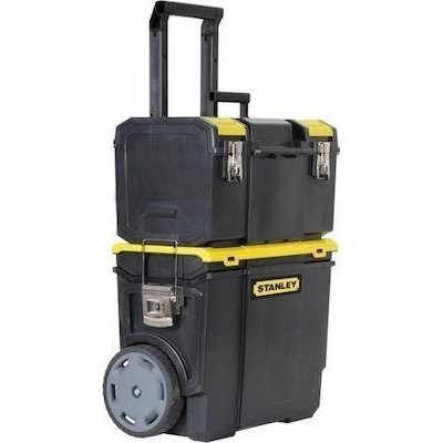 Eργαλειοφόρος τροχήλατος πλαστικός 47x28x63cm. Αποσπώμενη με συρτάρι ή με αφαιρούμενη ταμπακιέρα, αφαιρούμενος δίσκος επιτρέπει την αποθήκευση μεγάλων εργαλείων, ειδικά πλατιά μαλακή λαβή. Στην κορυφή για εύκολη μεταφορά. / 1-70-326