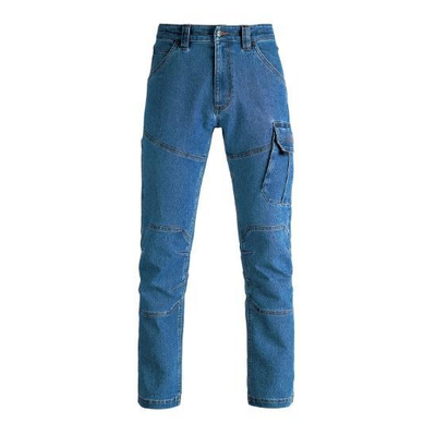 Παντελόνι εργασίας jeans NIMES μπλε, 73% Βαμβάκι, 25% Πολυεστέρας, 2% Ελαστάνη 310g/m με μια τσέπη αριστερά στο πλάι ΧΧXL / 36815