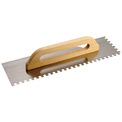 Σπατουλαδόρος με ξύλινο χέρι και δόντια 10x10mm Νο500x140mm / 619010