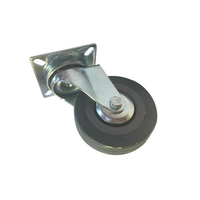 Ρόδα γκρι περιστρεφόμενη 50x17mm, ύψος 70mm, αντοχή 35Kg, διαστάσεις πλάκας 50x50mm / 610050