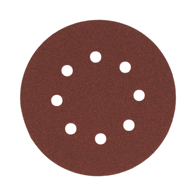 Γυαλόχαρτο 100τεμ. VELCRO με 8 τρύπες 125mm κόκκινο Νο120 / 63642516176