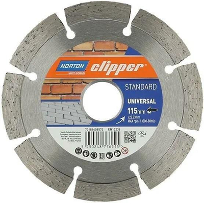 Δίσκος διαμαντέ μπετού STANDARD UNIVERSAL 125X2,2X22,23mm γενικής χρήσης για όλα τα δομικά ύλικα όπως μπετόν, τούβλο, κεραμίδι. / 70184608573