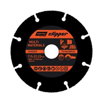 Δίσκος MULTIMATERIAL CARBIDE 115x22,23mm για χρήση σε ξύλο, παλέτα με καρφιά, πλαστικα, PVC, γύψο / 70184608924