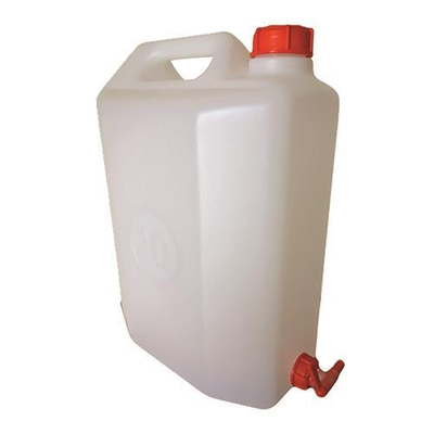 Μπιτόνι νερού λευκό με βρύση Νο20L / 7320-N