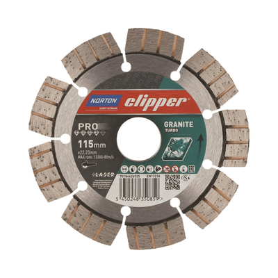 Δίσκος διαμαντέ για γρανίτη και πέτρα PRO GRANITE TURBO 115X2,2X22,23MM / 70184626525
