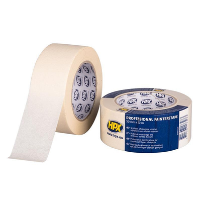 Χαρτοταινία βαφής PROFESSIONAL 60°C 50mmx50m. Υψηλής ποιότητας χαρτοταινία για εξαιρετική ακρίβεια. Καλή πρόσφυση σε μέταλλο, γυαλί, πλαστικά και λάστιχο. Αντέχει στα διαλυτικά. Αντέχει στην UV ακτινοβολία, δεν αφήνει υπολείμματα στις περισσότερες επιφάνειες μέχρι και 3 μήνες μετά από την εφαρμογή. / MA5050
