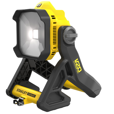 Προβολέας LED της Stanley, κατάλληλος για συνεργεία ή για χρήση σε χώρους όπως η αποθήκη. Λειτουργεί με μπαταρία 18V (δεν συμπεριλαμβάνεται) και τροφοδοτείται μέσω της θύρας USB. Έχει ισχυρή ένταση φωτισμού που φτάνει έως 1850lm. Το βάρος του αγγίζει τα 1700gr. / SFMCL030B-XJ