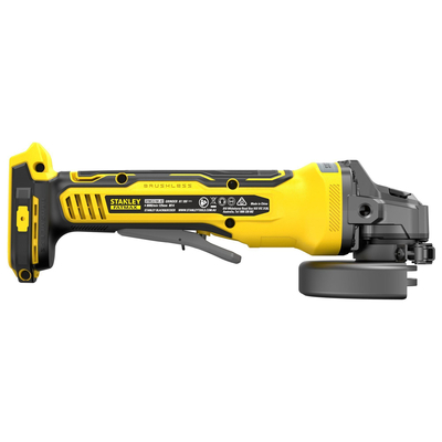Γωνιακός τροχός V20 18V Brushless ταχύτητα χωρίς φορτίο: 8000rpm, διάμετρο δίσκου: 125mm, βάρος: 1,80kg, εργονομικός διακόπτης ενός χεριόυ και κουμί σταθερή λειτουργίας, κουμπί για κλείδωμα δίσκου, πλευρική λαβή 3 θέσεων και εύκολη ρύθμιση προφυλακτήρα. Δεν περιλαμβάνει μπαταρίες και φορτιστή. / SFMCG700B-XJ