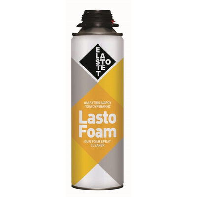 Διαλυτικό σε μορφή σπρέι LASTOFOAM GUN SPRAY CLEANER 12τεμ φιάλη 500ml, για τον καθαρισμό των πιστολιών αφρού πολυουρεθάνης καθώς και για την
 απομάκρυνση φρέσκου αφρού (που δεν έχει ακόμη 
σκληρύνει) από επιφάνειες ή εργαλεία. Απαραίτητο
 για τη χρήση αφρού πολυουρεθάνης πιστολιού. / P.00178