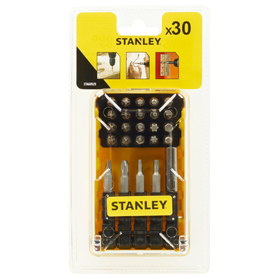 Μύτες 30τεμ. 25mm (SL6, 2XPH1, PH2, PH3, T10, T15, T20, HEX4, HEX5, SL4, SL6, 2XPH2, PH3, PZ1, 2XPZ2, PZ3, T10, T15, T20, T25, T30, T40, HEX3, HEX4, HEX5, HEX6) / STA60525-XJ