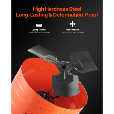 Ανεμιστήρας VEVOR 16" Gable Mount Fan 2940 CFM Attic Vent Ανεμιστήρας με Ρυθμιζόμενο Θερμοστάτη