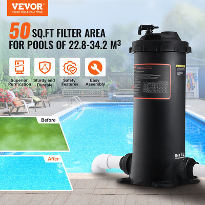 VEVOR Pool Cartridge Filter In/Above Ground Swimming Pool Filtration 4,6 τ.μ.