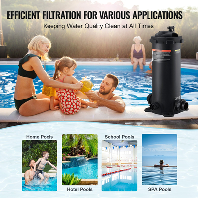VEVOR Pool Cartridge Filter In/Above Ground Swimming Pool Filtration 4,6 τ.μ.